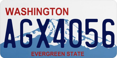 WA license plate AGX4056