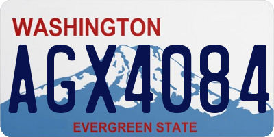 WA license plate AGX4084