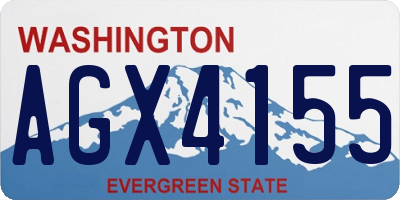 WA license plate AGX4155