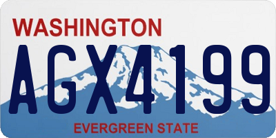 WA license plate AGX4199