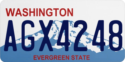 WA license plate AGX4248
