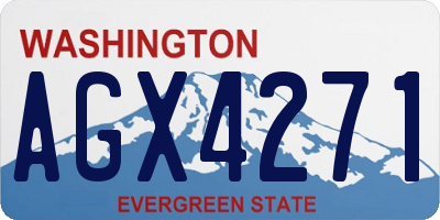 WA license plate AGX4271