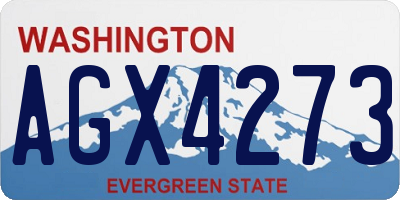 WA license plate AGX4273
