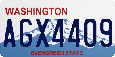 WA license plate AGX4409