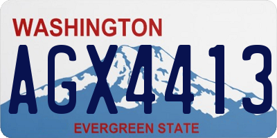 WA license plate AGX4413
