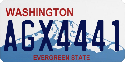 WA license plate AGX4441