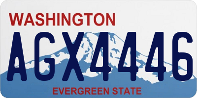 WA license plate AGX4446
