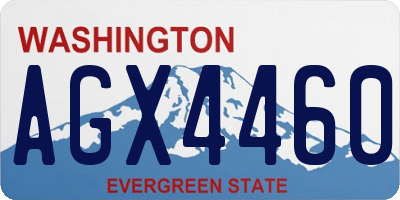 WA license plate AGX4460