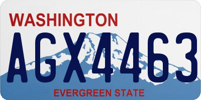 WA license plate AGX4463