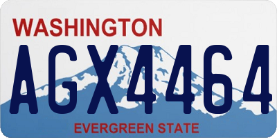 WA license plate AGX4464