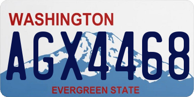WA license plate AGX4468