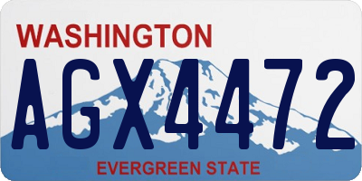 WA license plate AGX4472