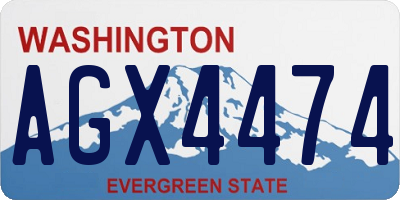 WA license plate AGX4474