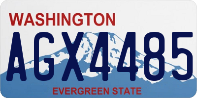 WA license plate AGX4485