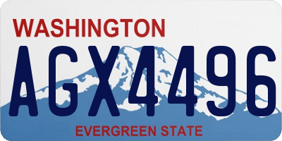 WA license plate AGX4496