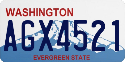 WA license plate AGX4521