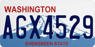 WA license plate AGX4529
