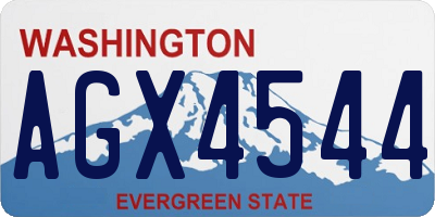WA license plate AGX4544