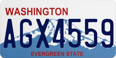 WA license plate AGX4559