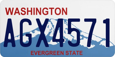 WA license plate AGX4571