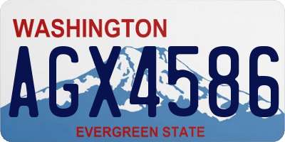 WA license plate AGX4586