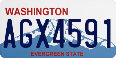 WA license plate AGX4591