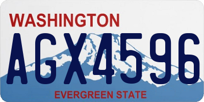 WA license plate AGX4596