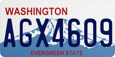 WA license plate AGX4609