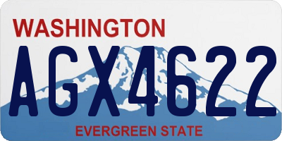 WA license plate AGX4622