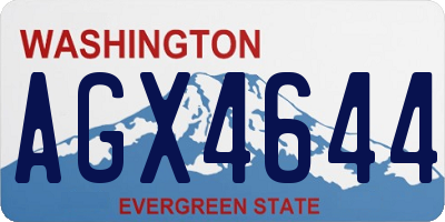 WA license plate AGX4644