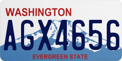 WA license plate AGX4656