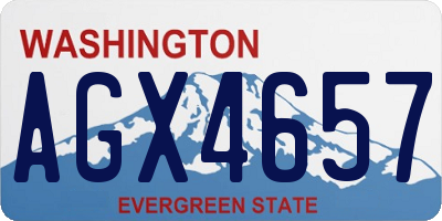 WA license plate AGX4657