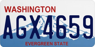 WA license plate AGX4659