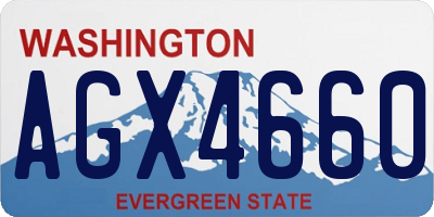 WA license plate AGX4660
