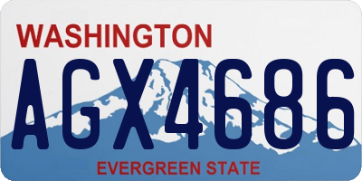 WA license plate AGX4686