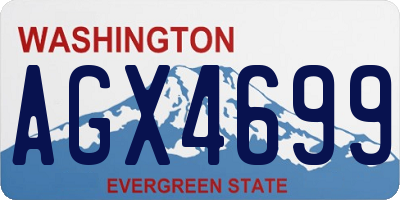 WA license plate AGX4699
