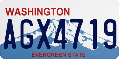 WA license plate AGX4719