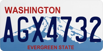 WA license plate AGX4732