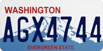 WA license plate AGX4744