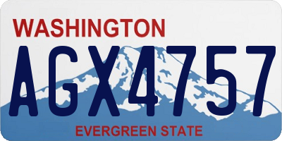 WA license plate AGX4757