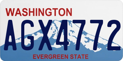 WA license plate AGX4772