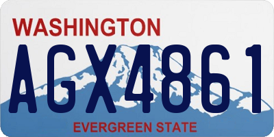 WA license plate AGX4861