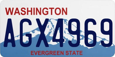 WA license plate AGX4969