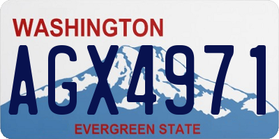 WA license plate AGX4971
