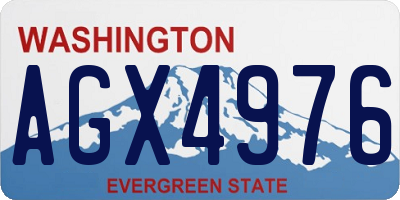 WA license plate AGX4976