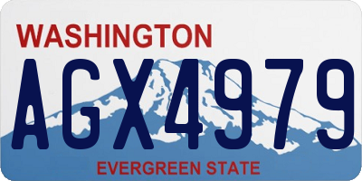 WA license plate AGX4979