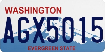 WA license plate AGX5015