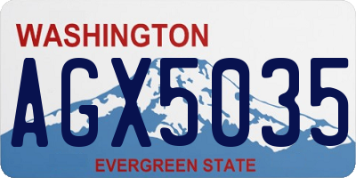 WA license plate AGX5035