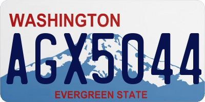 WA license plate AGX5044