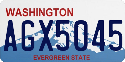 WA license plate AGX5045